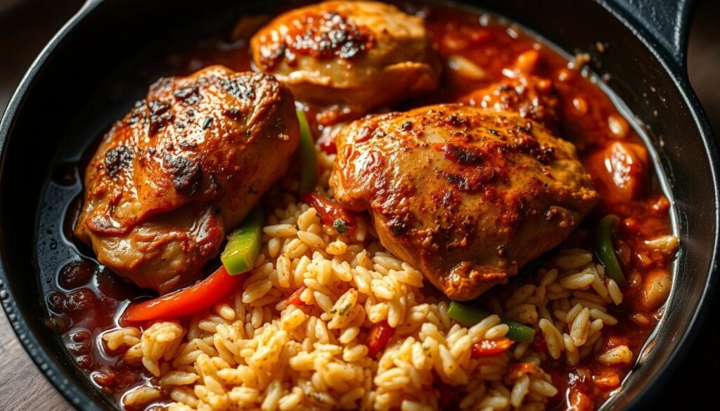 Cajun chicken and rice skillet