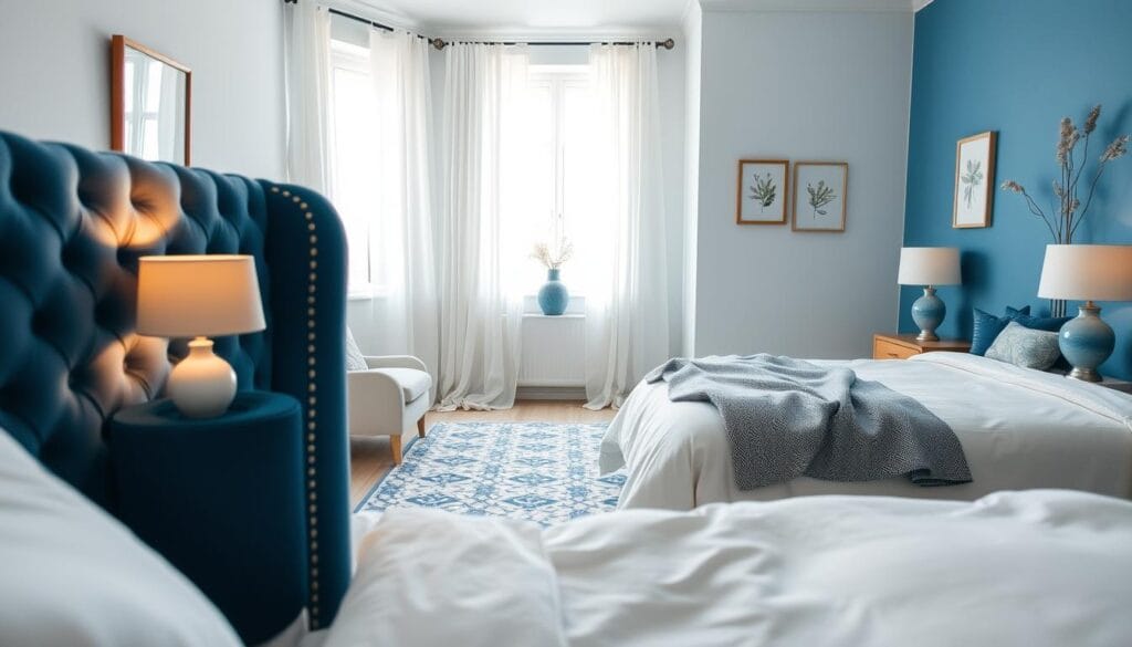 blue bedroom decor
