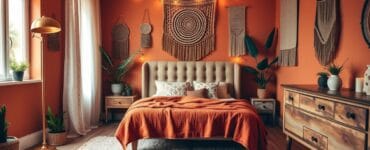 bohemian style boho burnt orange bedroom