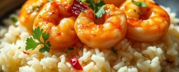 garlic butter shrimp and rice