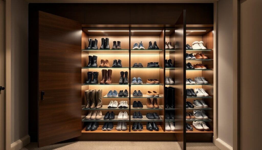 hidden shoe cabinet