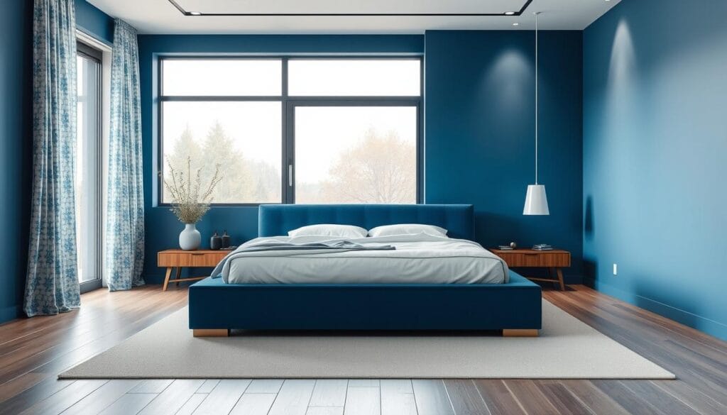modern blue bedroom ideas