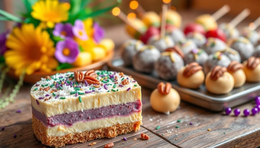 no-bake mardi gras desserts