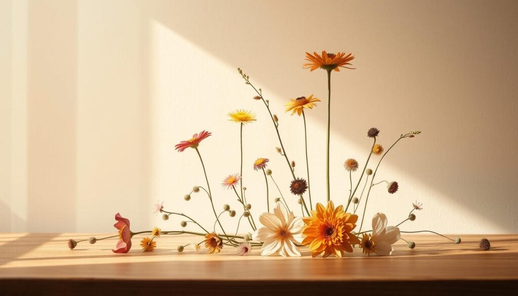 pressed flower art display