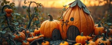 real pumpkin fairy house