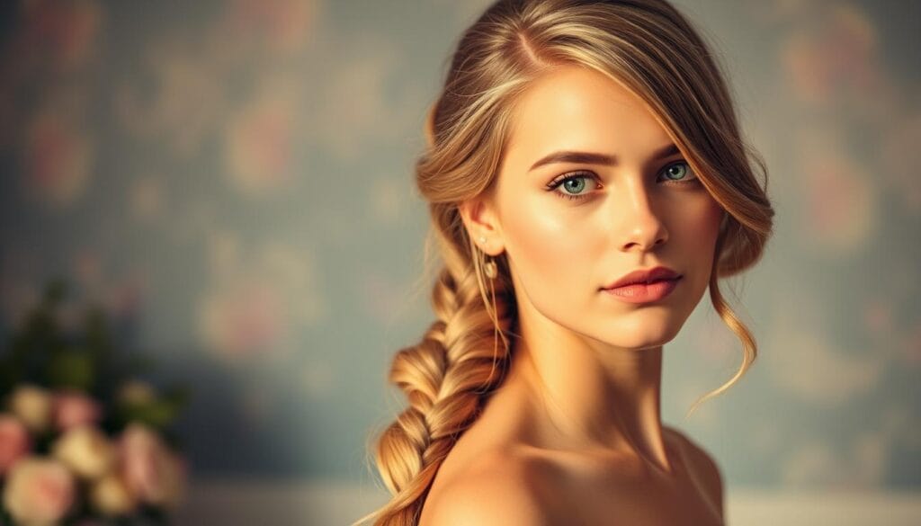 side braid prom hairstyle