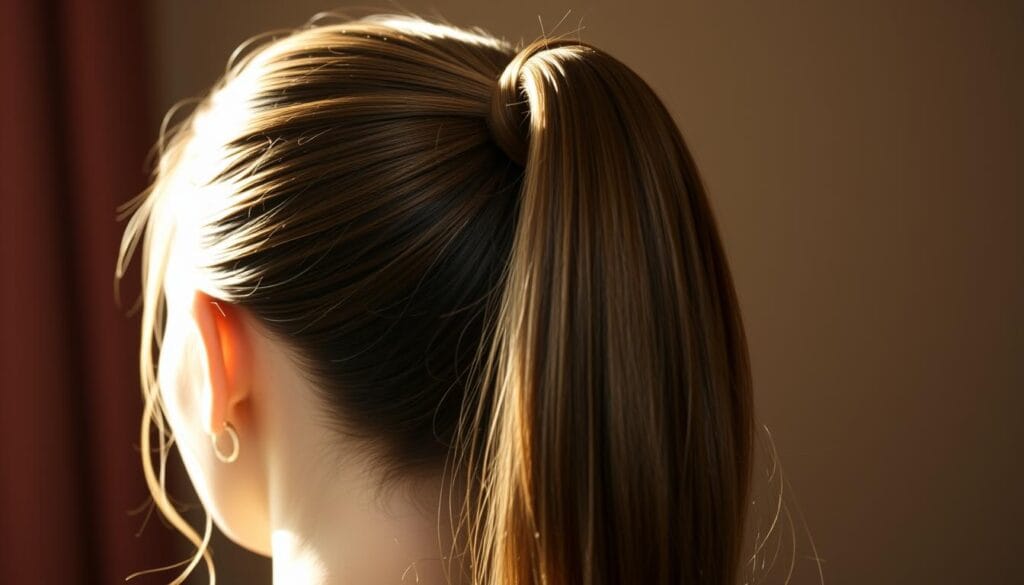 sleek ponytail
